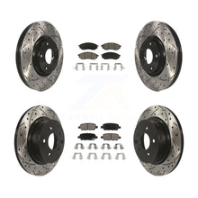 Load image into Gallery viewer, Front Rear Drill Slot Brake Rotors Ceramic Pad Kit For INFINITI G37 G35 M35 350Z