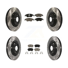 Charger l'image dans la galerie, Front Rear Coated Drilled Slot Disc Brake Rotor &amp; Ceramic Pad Kit For Audi Q5 S5