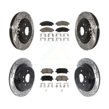 Load image into Gallery viewer, Front Rear Drill Slot Disc Brake Rotor Ceramic Pad Kit For Honda Pilot Ridgeline