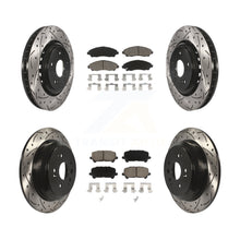 Load image into Gallery viewer, [Front+Rear] 2014-2016 Acura MDX Performance Drilled &amp; Slotted Brake Rotor &amp; Ceramic Pads Kit For Max Braking