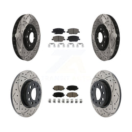 Front Rear Drilled Slot Brake Rotors Ceramic Pad Kit For Jeep Renegade Fiat 500X
