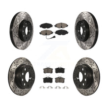 Load image into Gallery viewer, Front Rear Drill Slot Brake Rotor Ceramic Pad Kit For Volkswagen Golf SportWagen