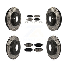 Charger l&#39;image dans la galerie, [Front+Rear] 2019-2021 Mazda CX-3 AWD Performance Drilled &amp; Slotted Brake Rotor &amp; Ceramic Pads Kit For Max Braking