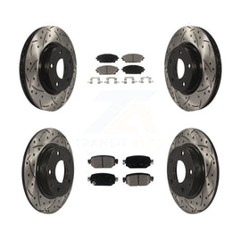 [Front+Rear] 2019-2021 Mazda CX-3 AWD Performance Drilled & Slotted Brake Rotor & Ceramic Pads Kit For Max Braking