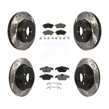 Charger l'image dans la galerie, Front Rear Drilled Slot Brake Rotors Ceramic Pad Kit For Mercedes-Benz C300 C250