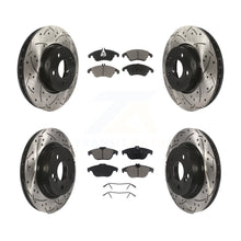 Charger l'image dans la galerie, Front Rear Drilled Slot Brake Rotors Ceramic Pad Kit For Mercedes-Benz E350 C300