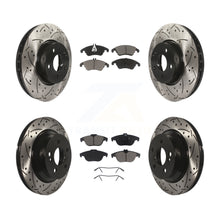 Load image into Gallery viewer, Front Rear Drilled Slot Disc Brake Rotors Ceramic Pad Kit For Mercedes-Benz E350