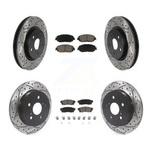 Load image into Gallery viewer, Front Rear Drilled Slot Brake Rotors Ceramic Pad Kit For Toyota Camry RAV4 Lexus