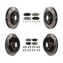 Load image into Gallery viewer, Front Rear Drilled Slot Brake Rotor Ceramic Pad Kit For Toyota RAV4 Lexus HS250h