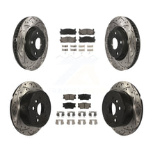 Load image into Gallery viewer, Front Rear Drilled Slot Brake Rotor Ceramic Pad Kit For Toyota Camry Lexus ES350