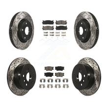 Load image into Gallery viewer, Front Rear Drilled Slot Brake Rotor Ceramic Pad Kit For Toyota Camry Lexus ES350