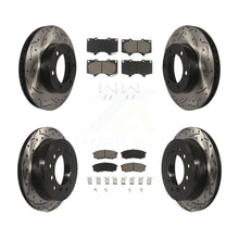Charger l'image dans la galerie, [Front+Rear] 10-14 Toyota FJ Cruiser Performance Drilled &amp; Slotted Brake Rotor &amp; Ceramic Pads Kit For Max Braking