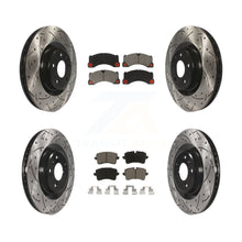 Charger l&#39;image dans la galerie, [Front+Rear] 2017 Porsche Macan Base Performance Drilled &amp; Slotted Brake Rotor &amp; Ceramic Pads Kit For Max Braking