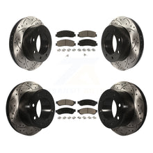 Load image into Gallery viewer, Front Rear Drill Slot Brake Rotors Ceramic Pad Kit For Ford F-250 Super Duty 4WD