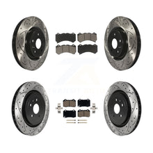 Load image into Gallery viewer, Front Rear Drill Slot Brake Rotors Ceramic Pad Kit For 2014 Chevrolet Camaro ZL1