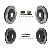 Load image into Gallery viewer, Front Rear Drilled Slot Brake Rotor &amp; Ceramic Pad Kit For Nissan Frontier Xterra