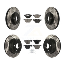 Charger l&#39;image dans la galerie, [Front+Rear] 2009 BMW X6 From 10 08 Performance Drilled &amp; Slotted Brake Rotor &amp; Ceramic Pads Kit For Max Braking
