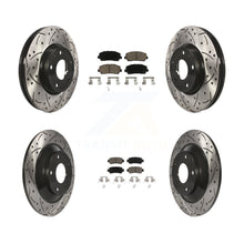 Charger l'image dans la galerie, Front Rear Coated Drilled Slot Disc Brake Rotor &amp; Ceramic Pad Kit For Mazda CX-5