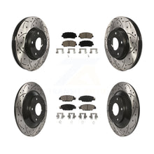 Charger l'image dans la galerie, Front Rear Coated Drilled Slot Disc Brake Rotor &amp; Ceramic Pad Kit For Mazda CX-5