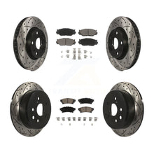 Charger l'image dans la galerie, Front Rear Drill Slot Brake Rotors Ceramic Pad Kit For Lexus IS250 Base with RWD