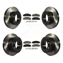 Load image into Gallery viewer, Front Rear Drill Slot Brake Rotors Ceramic Pad Kit For Ford F-250 Super Duty 4WD
