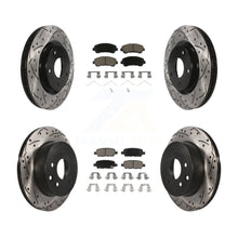 Load image into Gallery viewer, Front Rear Drilled Slot Disc Brake Rotor Ceramic Pad Kit For Nissan Rogue Select