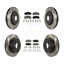 Charger l&#39;image dans la galerie, [Front+Rear] 2016-2017 INFINITI QX50 Performance Drilled &amp; Slotted Brake Rotor &amp; Ceramic Pads Kit For Max Braking