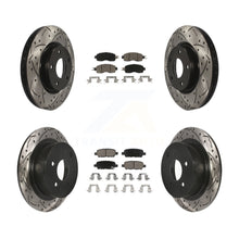 Charger l'image dans la galerie, Front Rear Coated Drill Slot Disc Brake Rotors Ceramic Pad Kit For Nissan Altima