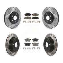 Load image into Gallery viewer, Front Rear Drilled Slot Brake Rotor &amp; Ceramic Pad Kit For Honda Accord Acura TSX