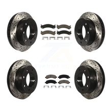 Load image into Gallery viewer, Front Rear Drill Slot Brake Rotor Ceramic Pad Kit For Chevrolet Express 2500 GMC