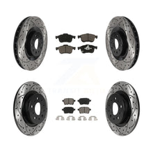 Load image into Gallery viewer, [Front+Rear] 2014-2020 Fiat 500L Performance Drilled &amp; Slotted Brake Rotor &amp; Ceramic Pads Kit For Max Braking