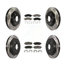 Load image into Gallery viewer, Front Rear Drilled Slot Brake Rotor &amp; Ceramic Pad Kit For Chevrolet Traverse GMC