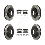 Front Rear Drilled Slot Brake Rotor & Ceramic Pad Kit For Chevrolet Traverse GMC