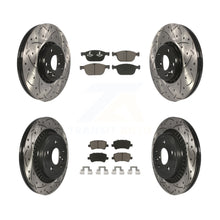 Load image into Gallery viewer, [Front+Rear] 2010-2015 Volvo XC60 Performance Drilled &amp; Slotted Brake Rotor &amp; Ceramic Pads Kit For Max Braking