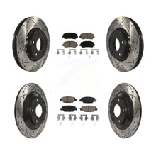 Charger l'image dans la galerie, Front Rear Coated Drilled Slot Disc Brake Rotor &amp; Ceramic Pad Kit For Mazda CX-5
