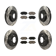 Load image into Gallery viewer, Front Rear Drilled Slot Brake Rotor Ceramic Pad Kit For Hyundai Veloster Elantra