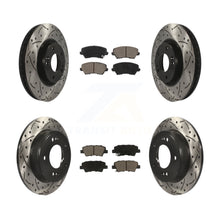 Charger l'image dans la galerie, Front Rear Drilled Slot Brake Rotor Ceramic Pad Kit For Hyundai Veloster Tech SE