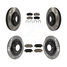 Charger l&#39;image dans la galerie, [Front+Rear] 2017-2019 Kia Soul EV Performance Drilled &amp; Slotted Brake Rotor &amp; Ceramic Pads Kit For Max Braking