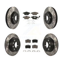 Charger l'image dans la galerie, Front Rear Drilled Slot Brake Rotors Ceramic Pad Kit For Volkswagen Jetta Beetle
