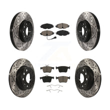 Load image into Gallery viewer, Front Rear Drill Slot Brake Rotor Ceramic Pad Kit For Audi A3 Quattro Volkswagen