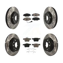 Charger l'image dans la galerie, Front Rear Drill Slot Brake Rotors Ceramic Pad Kit For Audi A3 Quattro Sportback