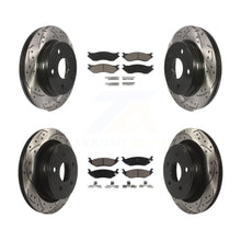 Charger l'image dans la galerie, Front Rear Coated Drill Slot Disc Brake Rotor Ceramic Pad Kit For Dodge Ram 1500