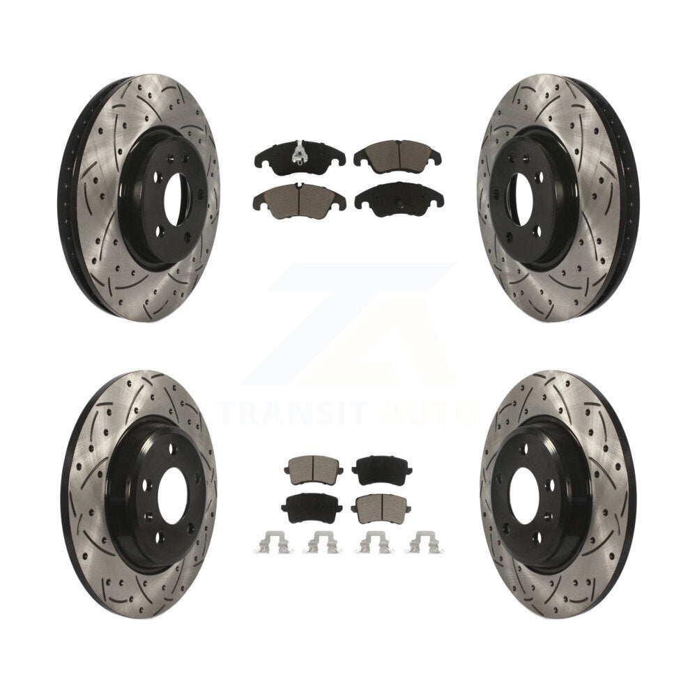 Detroit Axle - 8pc Brake Kit for Audi A4 A5 Quattro, Allroad Q5, 12.60
