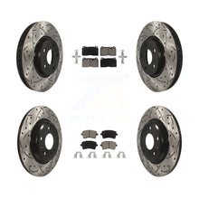 Charger l'image dans la galerie, Front Rear Coated Drilled Slotted Disc Brake Rotor &amp; Ceramic Pad Kit For Audi Q5