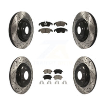 Load image into Gallery viewer, Front Rear Coated Drilled Slotted Disc Brake Rotor &amp; Ceramic Pad Kit For Audi Q5