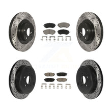 Charger l'image dans la galerie, Front Rear Drill Slot Disc Brake Rotors Ceramic Pad Kit For Toyota 86 Subaru BRZ