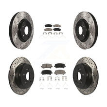 Load image into Gallery viewer, [Front+Rear] 2011-2014 Honda Odyssey Performance Drilled &amp; Slotted Brake Rotor &amp; Ceramic Pads Kit For Max Braking