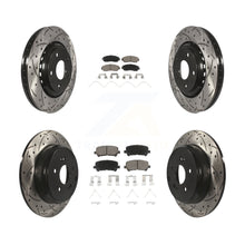 Load image into Gallery viewer, [Front+Rear] 2015-2017 Honda Odyssey Performance Drilled &amp; Slotted Brake Rotor &amp; Ceramic Pads Kit For Max Braking