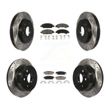 Load image into Gallery viewer, Front Rear Drilled Slot Brake Rotor Ceramic Pad Kit For Chevrolet Silverado 1500