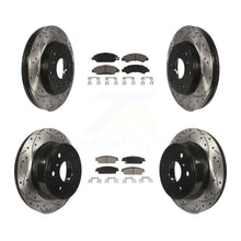 Load image into Gallery viewer, Front Rear Drilled Slot Brake Rotor Ceramic Pad Kit For Chevrolet Tahoe GMC 1500